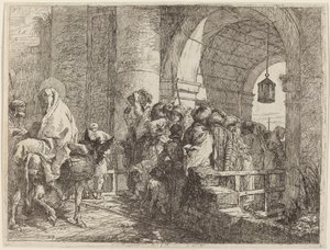 Kutsal Ailenin Şehir Kapısına Gelmesi by Giovanni Domenico Tiepolo