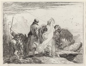 Kutsal Aile Binmeye Hazırlanıyor by Giovanni Domenico Tiepolo