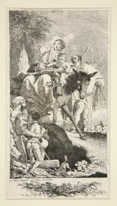 Dilenci ve Oğluyla Kutsal Aile by Giovanni Domenico Tiepolo