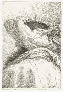 Türbanlı kafalı Türk erkeği geri döndü Kafaların toplanması (dizi başlığı) Raccolta di Teste (dizi adı) by Giovanni Domenico Tiepolo