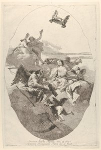 Venüs Cupid'i Time'a emanet ediyor, 1758-80. by Giovanni Domenico Tiepolo