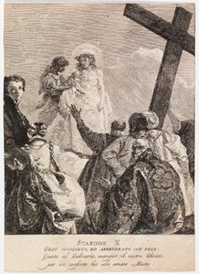 Via crucis - İstasyon X. İsa Giysilerinden Soyunuyor by Giovanni Domenico Tiepolo