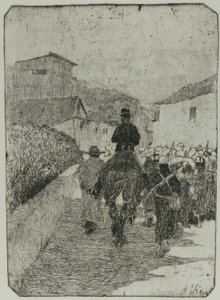 askeri gezinti by Giovanni Fattori