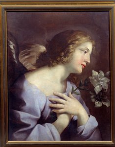 Müjde meleği. Giovani Romanelli (1610 - 1662) Ec. İtalyan. by Giovanni Francesco Romanelli