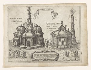 Konstantinopolis Miracolo apparso'da Konstantinopolis'te Hıristiyan mucizesi meydana geldi (nesne üzerindeki başlık) by Giovanni Francesco Camocio