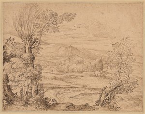 Nehir ve Su Kemeri ile Manzara by Giovanni Francesco Grimaldi