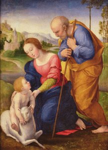 Kuzu ile Kutsal Aile by Giovanni Francesco Penni