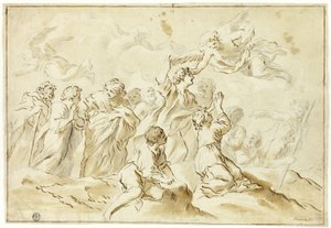 Cennete Yükselen Kutsanmış by Giovanni Francesco Romanelli