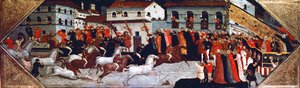 Floransa sokaklarında Palio at yarışı, Giovanni di Francesco Toscani (ca 1370-1430), cassone