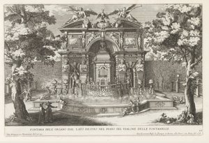 Fontein, de tuinen van de Villa d