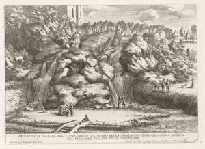 Landschap, Tempel van de Tiburtijnse Sibille t ve Tivoli