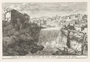 De Rivier de Aniene bij Tivoli