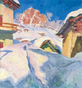 Piz Lagrev Manzaralı Kışın Capolago, 1928
