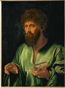 "Antik çağlardan bir filozof, yaklaşık 1530 Kavak ağacı, 79 x 57 cm Inv (kavak ağacı üzerine boyama)