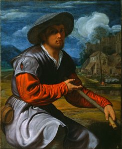Flütlü Çoban, c.1525 (tuval üzerine yağlı boya) by Giovanni Girolamo Savoldo