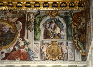 Palace Hall freskinden detay, Quirinal Palace, Roma by Giovanni Lanfranco