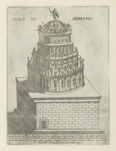 Hadrian Mole di Adriano Mozolesi (nesne üzerindeki başlık) Roma'daki modern ve antik anıtlar ve binalar (seri başlığı) Ornamenti di Fabriche antichi et moderni dell' alma citta di Roma (dizi başlığı)