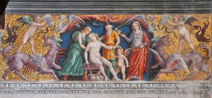 Başak burcunun astrolojik işareti, Zodyak Odası (Camera dello Zodiaco), detay 2384726