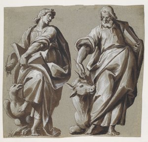 Evangelistler John ve Luka by Giovanni Mauro della Rovere