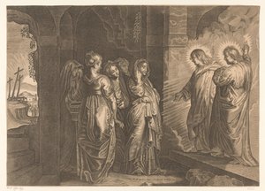 İsa'nın Mezarı'ndaki Kutsal Kadınlar by Giovanni Merlo (attributed to)