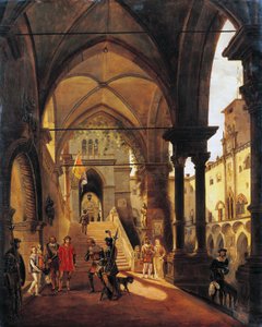 Louis XI, Barolo kalesinde, Giovanni Migliara (1785-1837), tuval üzerine yağlı boya, 80x65 cm by Giovanni Migliara
