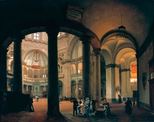 Giovanni Migliara (1785-1837) tarafından yapılan San Lorenzo Bazilikası