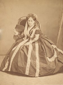 [Fanlı Oturan La Comtesse], 1860