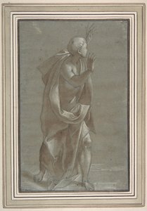 Elleri Kalkmış Dökümlü Erkek Figürü, 1565-71. by Giovanni Paolo Lomazzo