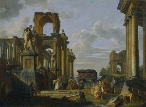 Antik Harabeler Arasında Filozoflar ve Askerler ile Roma Forumu