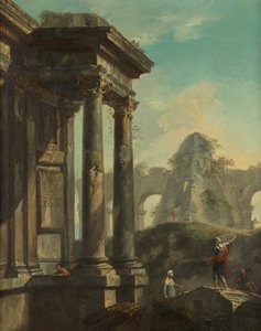 Roma harabe manzarası by Giovanni Paolo Pannini
