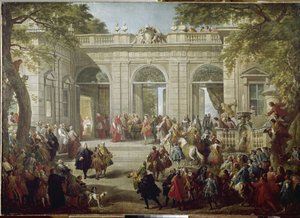 İspanya Charles III veya Bourbon Charles, Napoli Kralı (Carlo Borbone) (1716-1788) Quirinale Sarayı Kahvehanesinde Papa XIV. Museo Nazionale Di Capodi