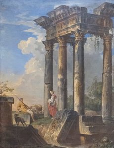 Çobanlar ile harabeler by Giovanni Paolo Pannini