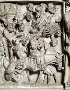 Giovanni Pisano (1248-1314) tarafından gerçekleştirilen Sandalye kabartmalarının detayı: Mermer minber kabartmalarının detayı, Mısır
