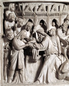 Giovanni Pisano (1248-1314) tarafından gerçekleştirilen Sandalye kabartmalarının detayı: İsa