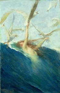 Deniz Kızı Martılar Tarafından Mobbed by Giovanni Segantini