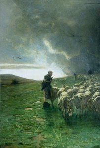 Fırtınadan sonra, Giovanni Segantini (1858-1899), tuval üzerine yağlı boya by Giovanni Segantini