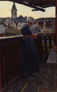 Balkonda, 1892. by Giovanni Segantini