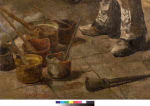 Ben de bir ressamım veya Dilettante veya Ressamlar stüdyosu, 1885 (ayrıntı 3497601)