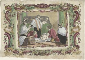 Ölüleri Gömmek VII opus misericordiae corporalis / La septima obrade misericordia corporale (nesne üzerindeki başlık) Merhametin Manevi Eserleri (dizi adı) by Giovanni Volpato