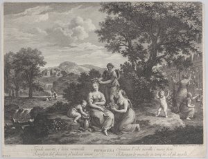Primavera, çiçek toplayan ve onlardan taç yapan bir grup kadın, M.Ö. 1764.