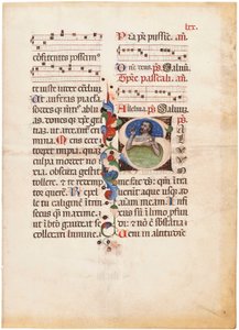 Denizdeki Mezmurcu, tezhipli notalı bir Breviary