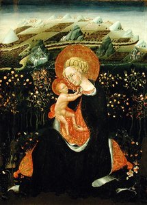 Alçakgönüllü Madonna, c.1450-60 (panelde tempera) by Giovanni di Paolo di Grazia