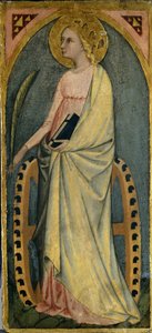 St. Katharine, c.1400 (kavak ağacı üzerinde tempera) by Giovanni di Paolo di Grazia