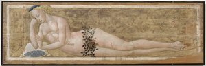 uzanmış genç adam by Giovanni di Ser Giovanni,
