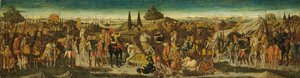 Bir cassone önünden bir savaş sahnesi by Giovanni di Ser Giovanni Scheggia
