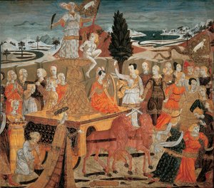 Le triomphe de la chastete - İffetin Zaferi - (Lo Scheggia) Giovanni di Ser Giovanni (1406-1486). Paneldeki sıcaklık