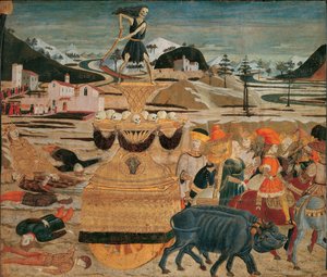 Le triomphe de la mort - Ölümün Zaferi - (Lo Scheggia) Giovanni di Ser Giovanni (1406-1486). Paneldeki sıcaklık
