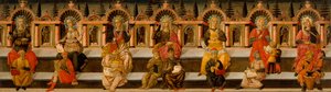 ""yedi liberal sanat"" (Aritmetik, geometri, müzik, astroloji, mantık, retorik ve gramer) - Yedi Liberal Sanat - Resim Giovanni di Ser Giovanni tarafından