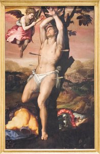 Aziz Sebastian Şehitlik Tacı ve Avucunu Aldı by Girolamo (1521 c.1580) Siciolante