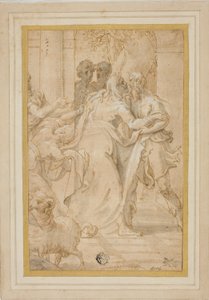 Joachim ve Anna'nın Altın Kapı'da Buluşması by Girolamo Mazzola Bedoli